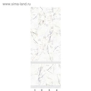 Панели ПВХ PANDA "Белый мрамор" рис. 04010 2700х250х8мм
