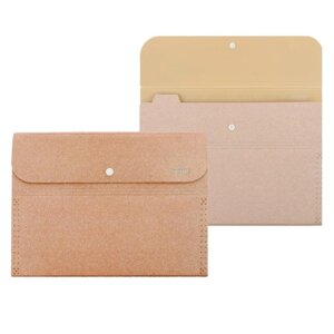 Папка-картотека, А4, 6 отделений, 400 мкм, deVENTE "Glitter Shine", на кнопке, тиснение "песок" с блестками, розовая