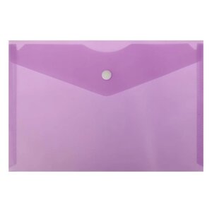 Папка-конверт на кнопке А5, 150 мкм, Calligrata, фиолетовая