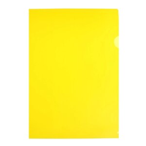 Папка-уголок, А4, 180 мкм, Calligrata, непрозрачная, жёлтая