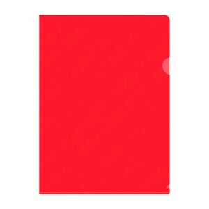 Папка уголок А4 180мкм, Calligrata DeLuxe, красный, непрозрачный, с тиснением