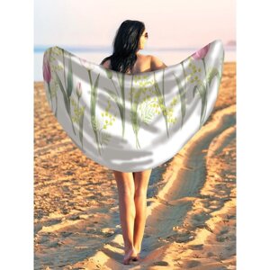 Парео и пляжный коврик «Цветы весны», d = 150 см