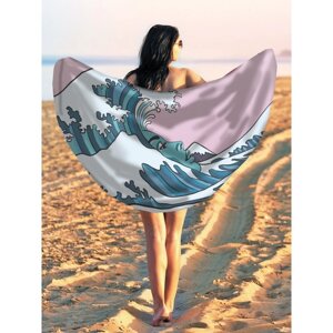 Парео и пляжный коврик «Девушка волна», d = 150 см