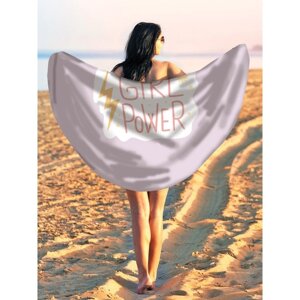 Парео и пляжный коврик «Girl power», d = 150 см