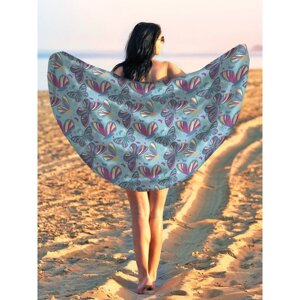 Парео и пляжный коврик «Мозаичные бабочки», d = 150 см