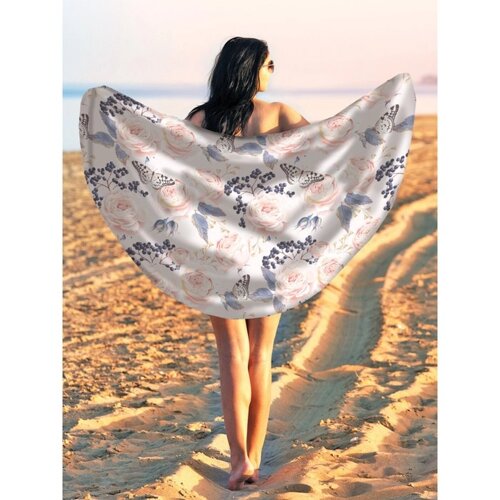 Парео и пляжный коврик «Нежная композиция», d = 150 см