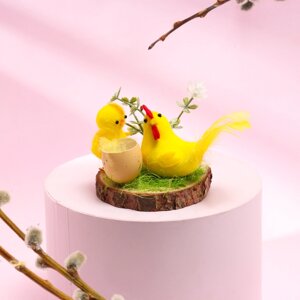 Пасхальный декор «Курочка с цыплятами» 8 8 7 см