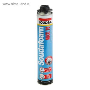 Пена монтажная Soudal Soudafoam Maxi 70, пистолетная, летняя, до 70 л, 870 мл