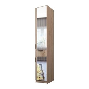 Пенал «Экон», 4005202300 мм, 1 ящик, штанга, правый, зеркало, цвет дуб сонома