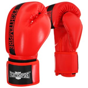 Перчатки боксёрские детские FIGHT EMPIRE, красные, размер 10 oz