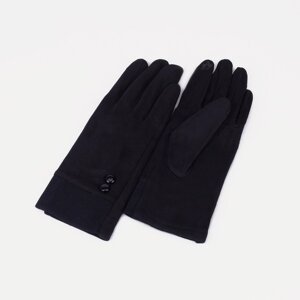 Перчатки женские, размер 7, без утеплителя, цвет чёрный