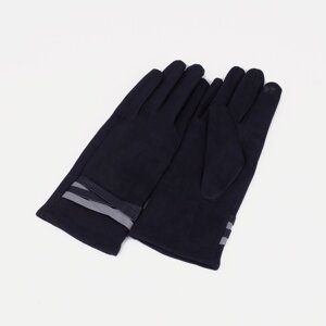 Перчатки женские, размер 8, без утеплителя, цвет чёрный