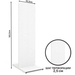 Перфорированный стенд, 6006251825, шаг 25 мм, цвет белый