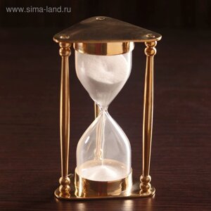 Песочные часы "Меланта" латунь, стекло (5 мин) 8х8,5х14,5 см