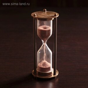 Песочные часы "Счастье" латунь (2 мин) 5х5х12,5 см
