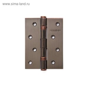 Петля дверная "АЛЛЮР" 2043 2BB-FHP AC, 101х76 мм, 2 подшипника, цвет старая медь, 2 шт.