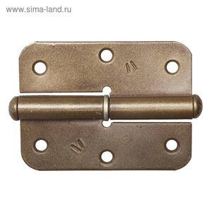 Петля накладная "РОССИЯ" ПН-85, стальная, 85 мм, левая, цвет бронзовый металлик