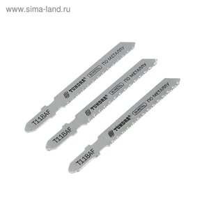 Пилки для лобзика ТУНДРА, BIMETAL, по металлу, 3 шт. 50/75 х 1.2 мм, T118AF