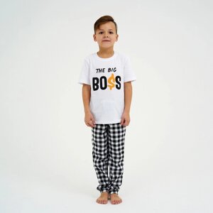 Пижама детская (футболка, брюки) KAFTAN "Boss" размер 32 (110-116)