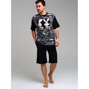 Пижама для мужчин PlayToday: футболка и шорты, размер XXL