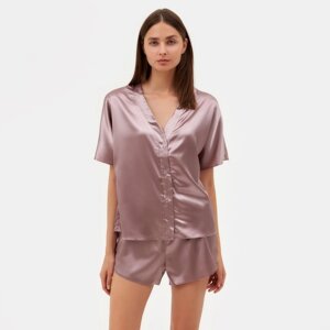Пижама (сорочка, шорты) женская MINAKU: Light touch цвет фиолетовый, р-р 44