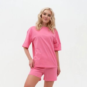 Пижама женская (футболка и шорты) KAFTAN Basic р. 40-42, розовый