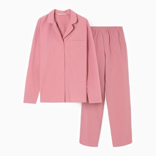 Пижама женская (рубашка и брюки) KAFTAN "Basic" р. 44-46, розовый