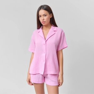 Пижама женская (рубашка, шорты) KAFTAN "Basic" р. 40-42 розовый