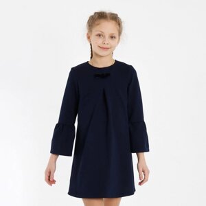 Платье для девочки, цвет темно-синий, рост 134 см (68)