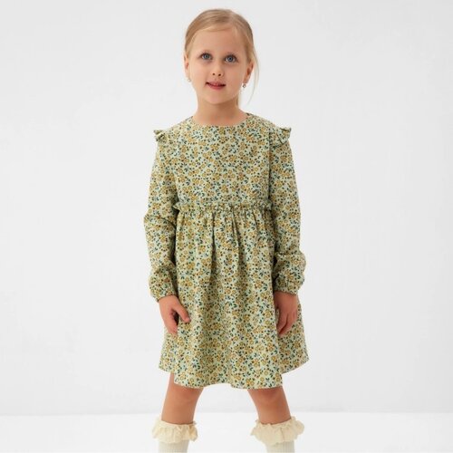 Платье для девочки MINAKU: Cotton collection цвет фисташковый, р-р 110