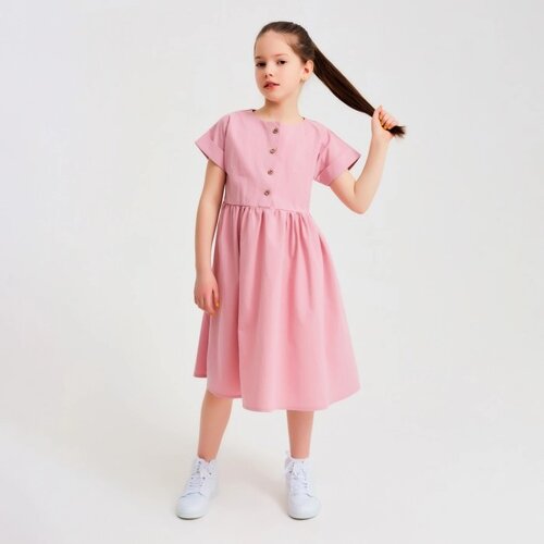 Платье для девочки MINAKU: Cotton Collection цвет сиреневый, рост 104