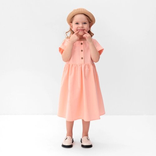 Платье для девочки MINAKU: Cotton Collection цвет светло-розовый, рост 152