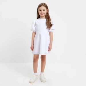 Платье для девочки MINAKU, цвет белый, рост 134 см