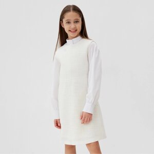 Платье для девочки MINAKU: PartyDress, цвет белый, рост 122 см