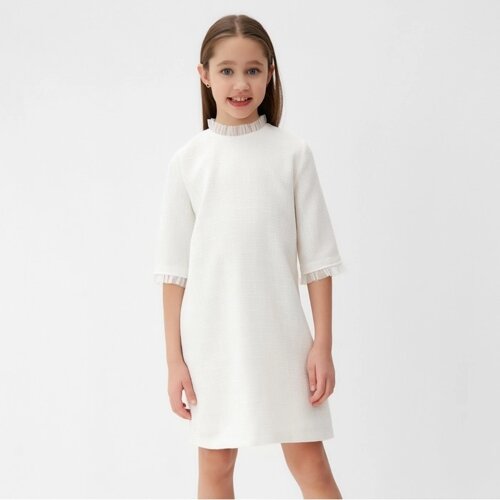 Платье для девочки MINAKU: PartyDress, цвет белый, рост 134 см