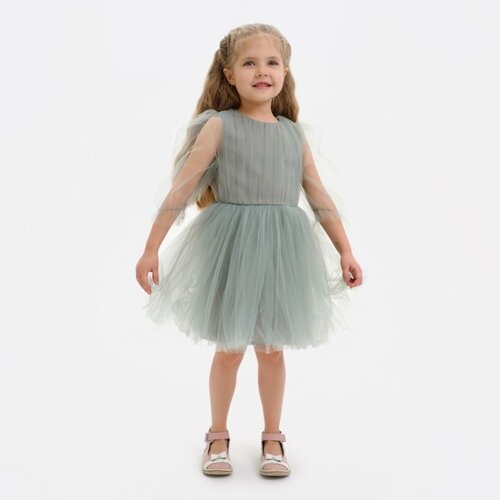 Платье для девочки нарядное KAFTAN, рост 134-140 см (36), цвет зелёный