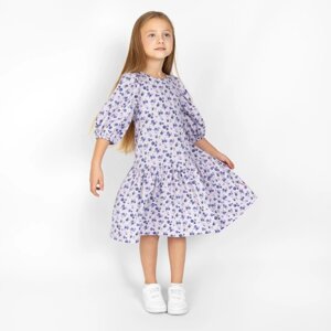 Платье для девочки, рост 116 см, цвет светло-сиреневый