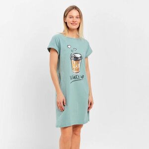 Платье домашнее женское Wake up, цвет мята, размер 52