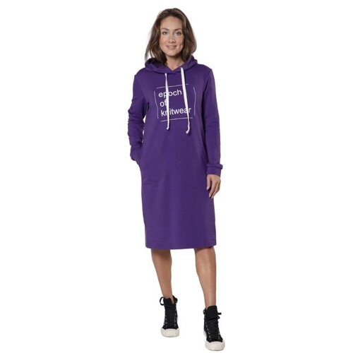 Платье из футера, размер 54, цвет фиолетовый