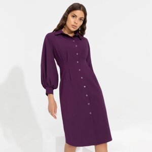 Платье рубашка женское Charutti «Акцент на изысканность», размер 42, цвет фиолетовый