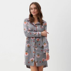 Платье-рубашка женское KAFTAN "Цветы" размер 48-50