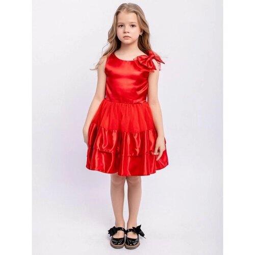 Платье «София», рост 104 см, цвет красный