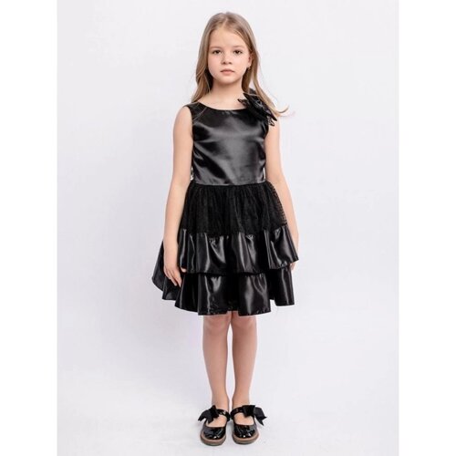 Платье «София», рост 110 см, цвет черный