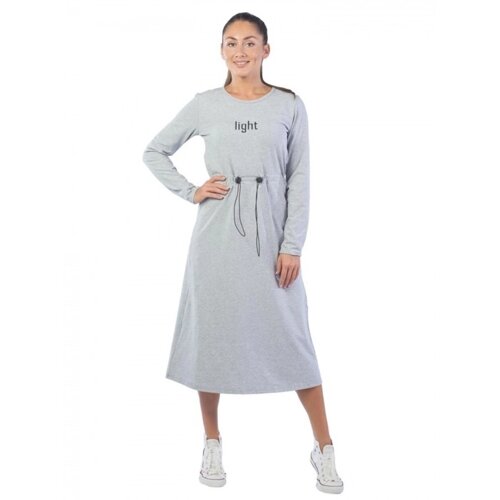 Платье женское Light, размер 48, цвет серый меланж