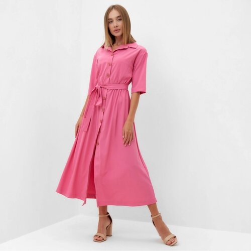 Платье женское MINAKU: Enjoy цвет ярко-розовый, р-р 48
