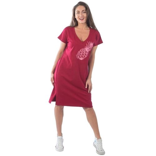 Платье женское, размер 44, цвет бордовый