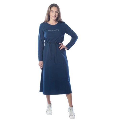Платье женское, размер 44, цвет синий