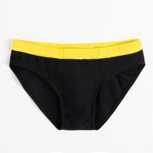 Плавки купальные для мальчика MINAKU, цвет чёрный/жёлтый, рост 110-116