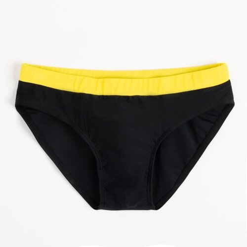 Плавки купальные для мальчика MINAKU, цвет чёрный/жёлтый, рост 86-92
