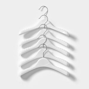 Плечики - вешалки для одежды, 3019,5 см, набор 5 шт, цвет белый